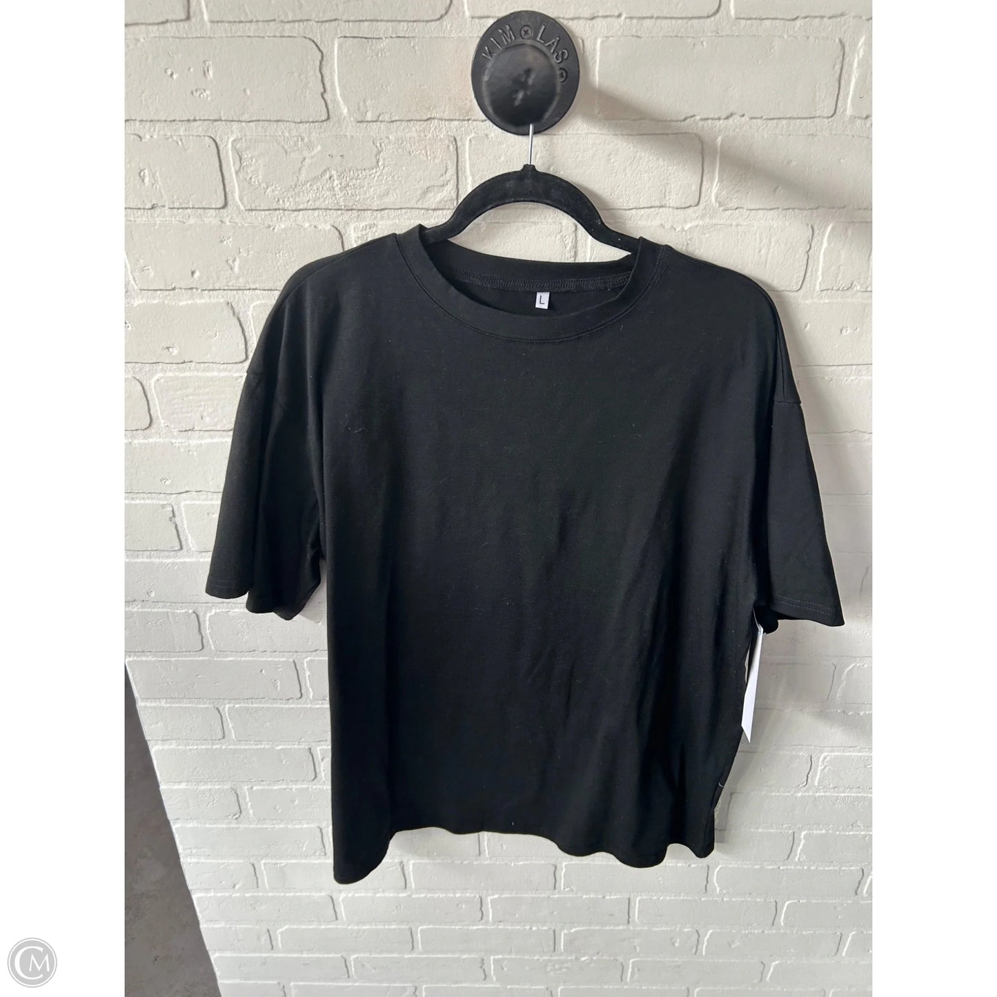 Top Short Sleeve Basic By Cme In Black, Size: L