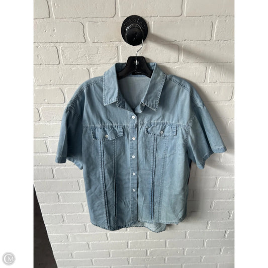 Top Short Sleeve By Clothes Mentor In Blue Denim, Size: Xl