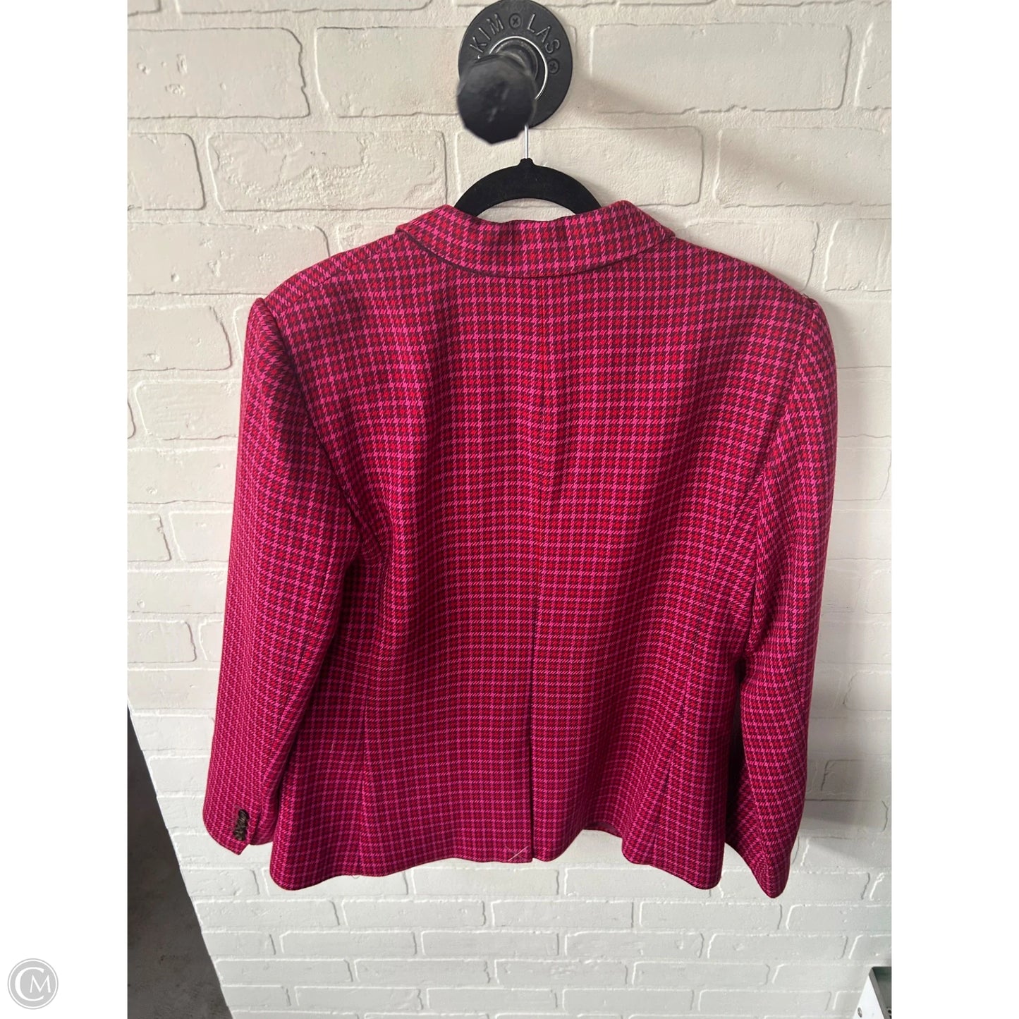 Blazer By Ann Taylor In Pink & Red, Size: L