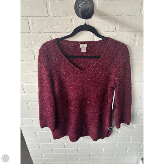 Sweater By Chicos In Red, Size: S