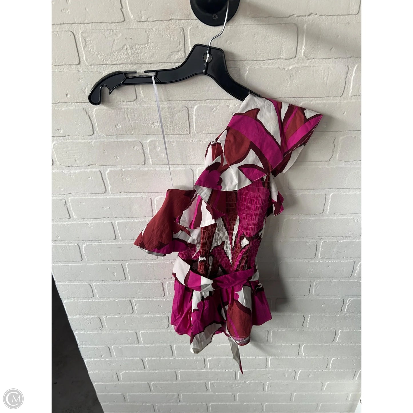 Top Sleeveless By Ann Taylor In Pink & White, Size: M