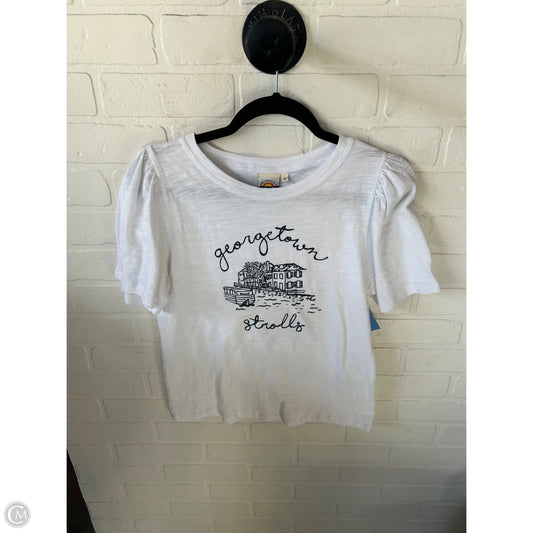 Top Short Sleeve By Cmc In Blue & White, Size: S