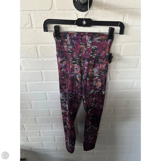 Athletic Leggings By Lululemon In Grey & Purple, Size: 2