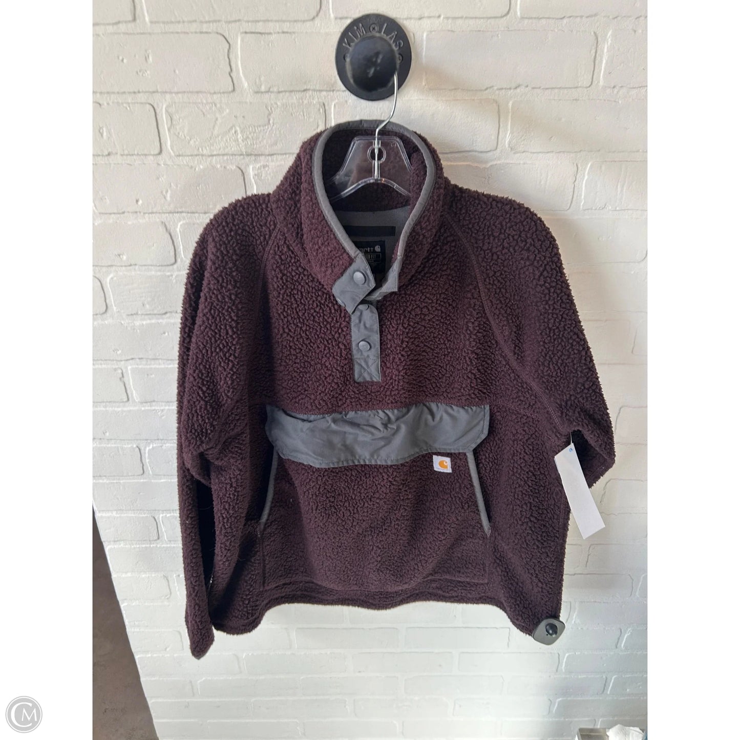 Jacket Fleece By Carhartt In Brown & Grey, Size: Xl