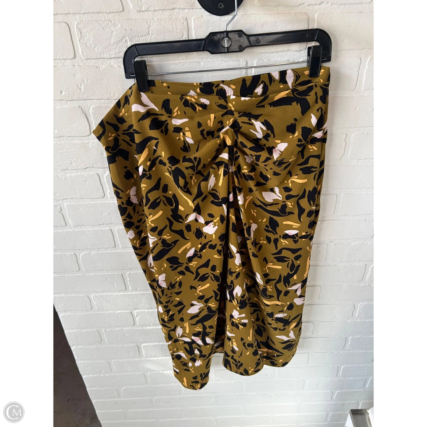 Skirt Midi By Nine West In Black & Green, Size: 16