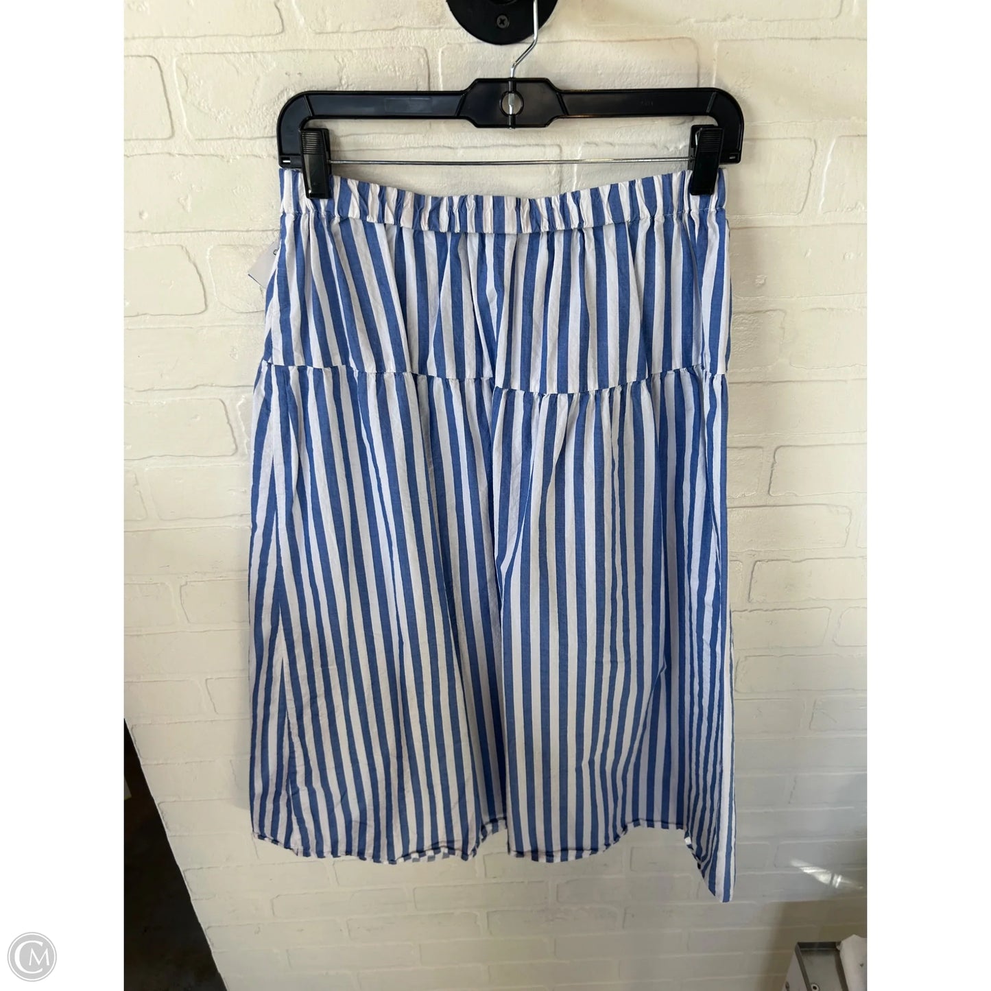 Skirt Midi By Old Navy In Blue & White, Size: 4