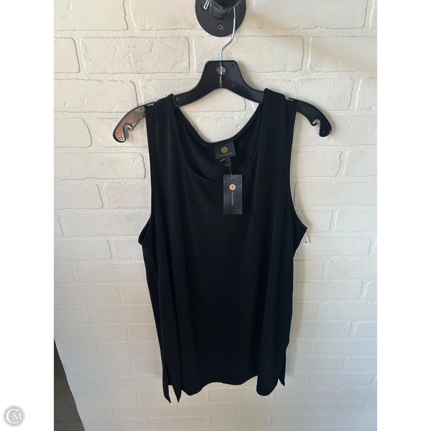 Top Sleeveless Basic By Jm Collections In Black, Size: Xl