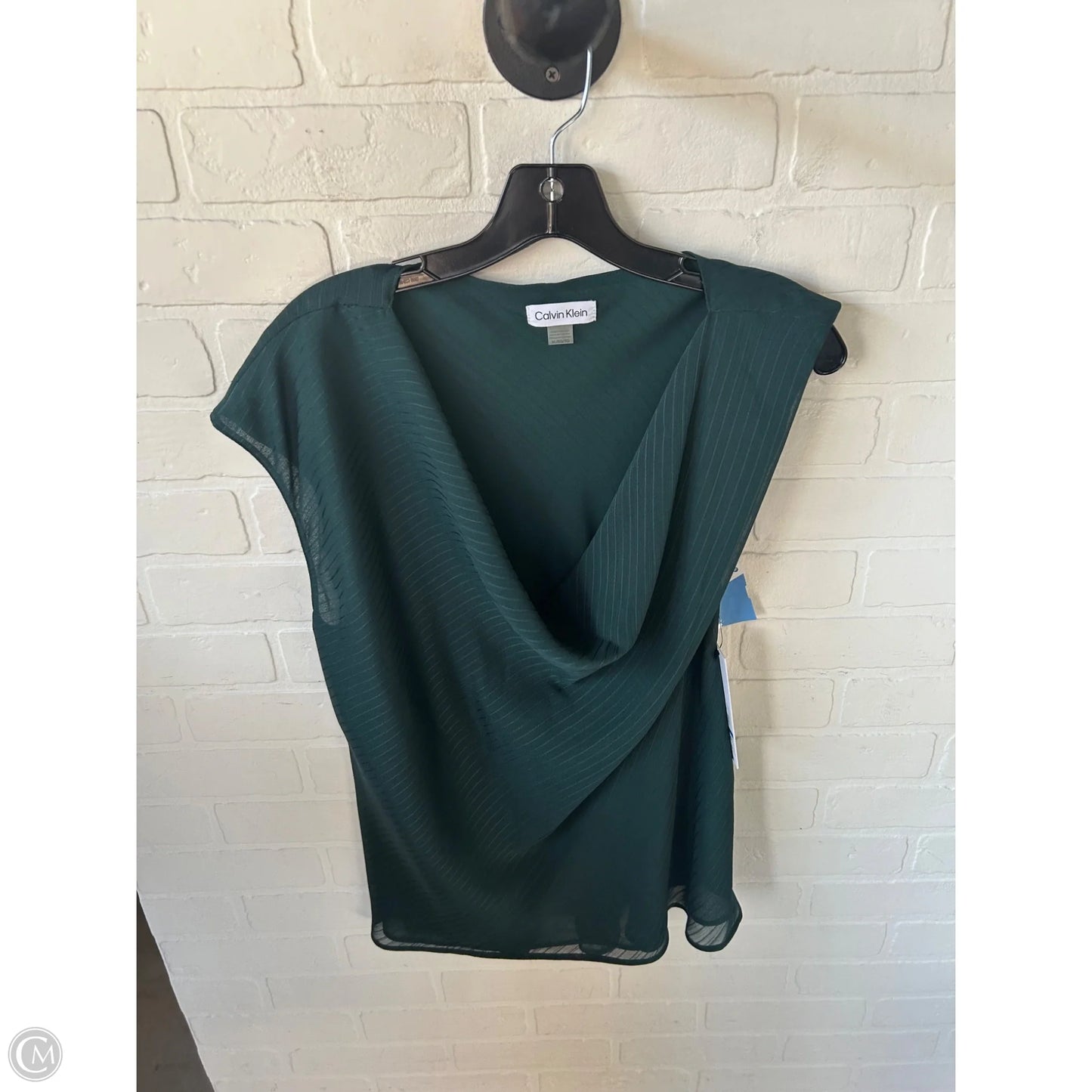 Top Sleeveless By Calvin Klein In Green, Size: Xl