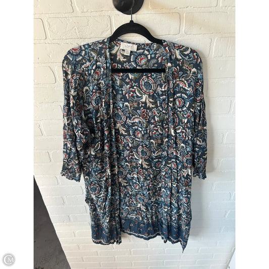 Kimono By Loft In Blue & Green, Size: M
