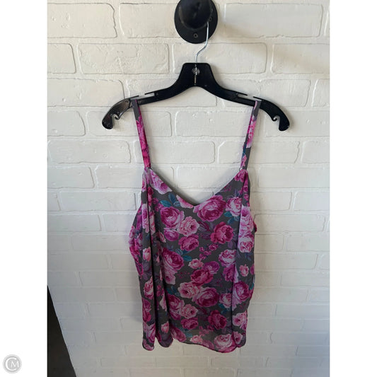 Top Sleeveless By Torrid In Grey & Pink, Size: 1x
