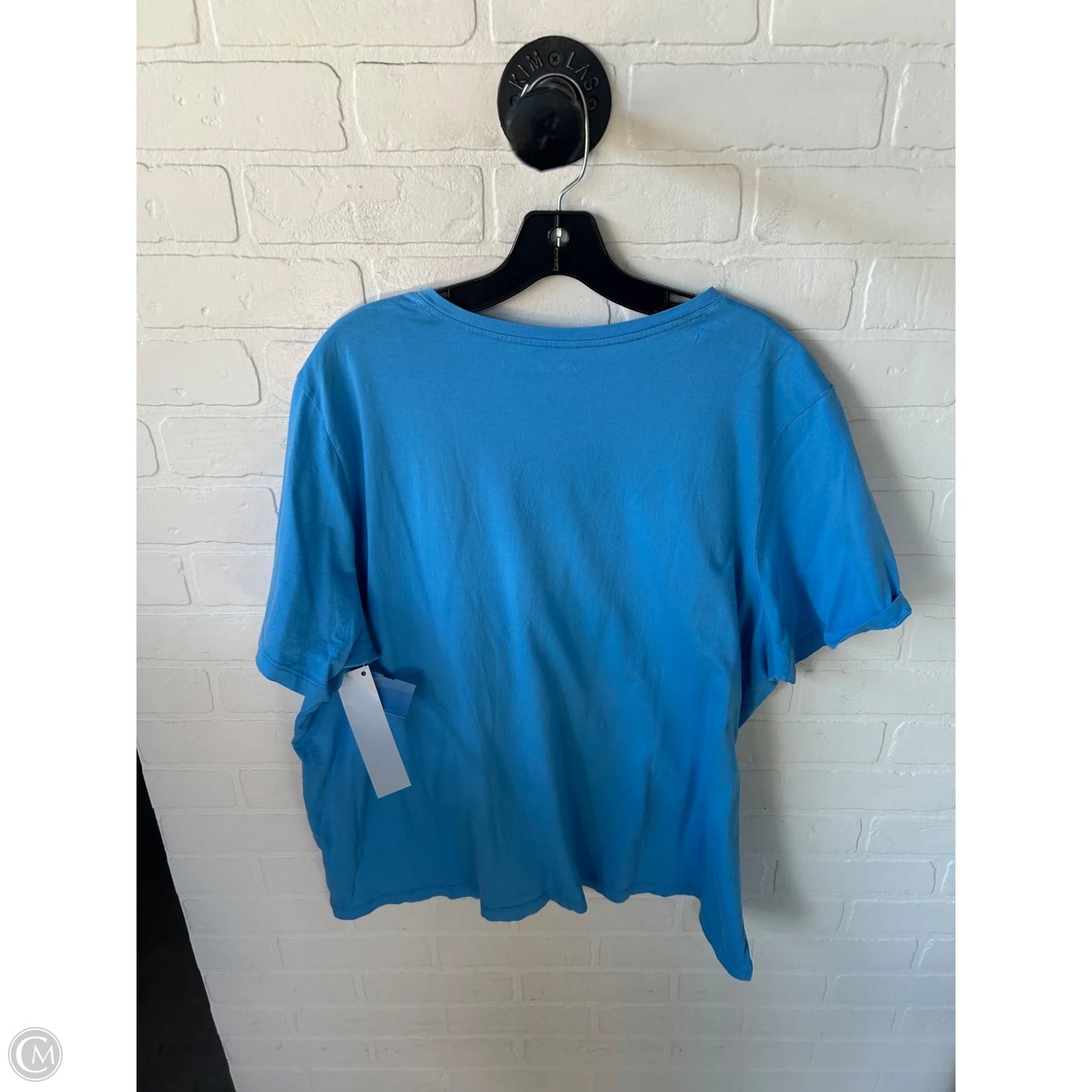 Top Short Sleeve Basic By Lands End In Blue, Size: 2x