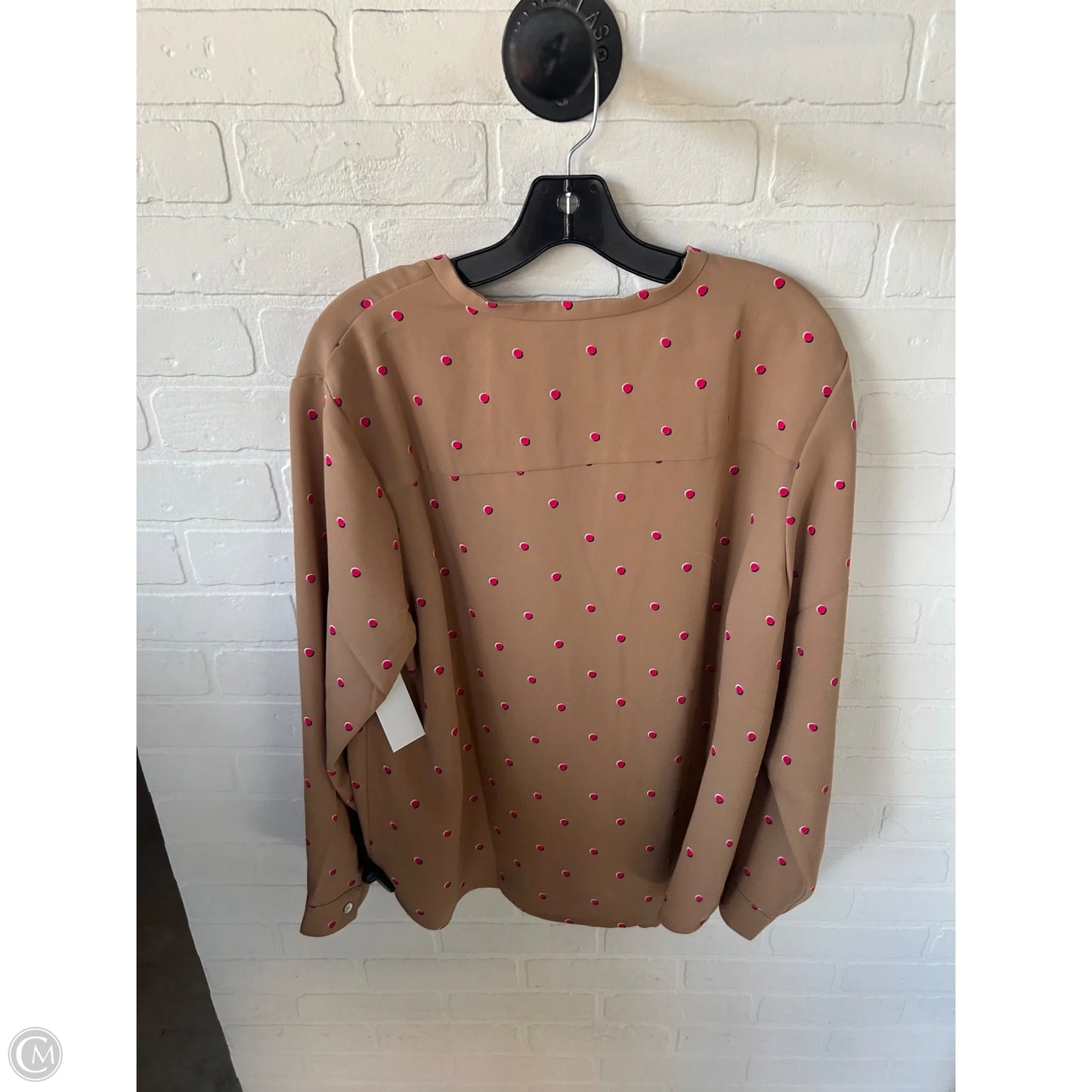 Top Long Sleeve By J. Jill In Pink & Tan, Size: Xl