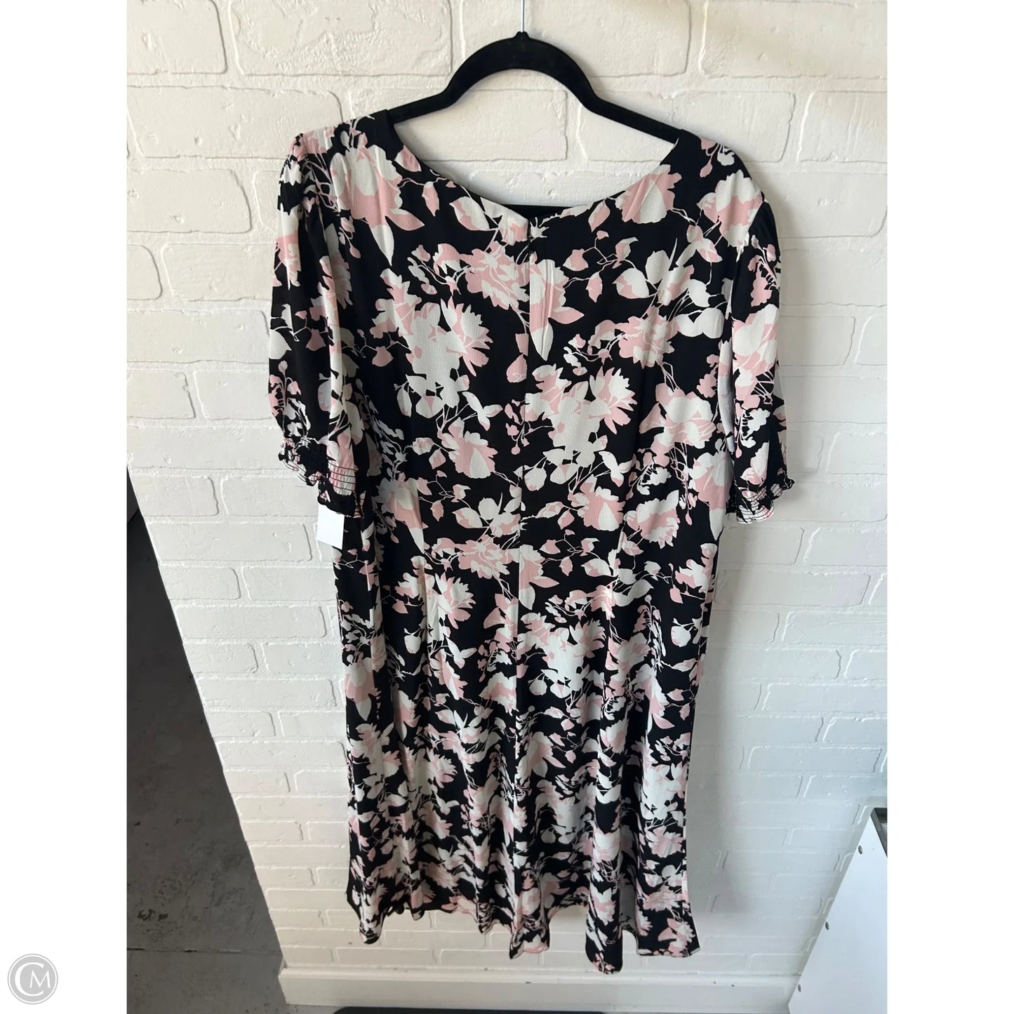 Dress Party Long By Talbots In Black & Pink, Size: 1x