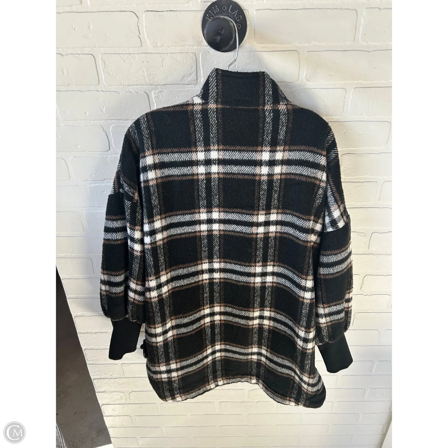 Jacket Shirt By Bb Dakota In Black & Brown, Size: L