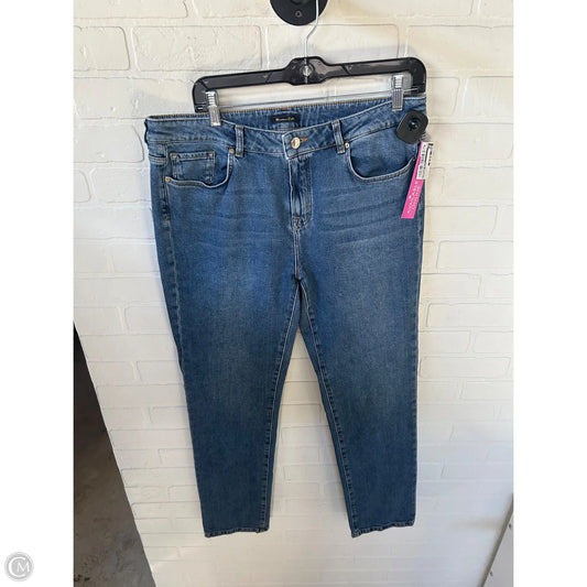 Jeans Straight By Massimo Dutti In Blue Denim, Size: 12