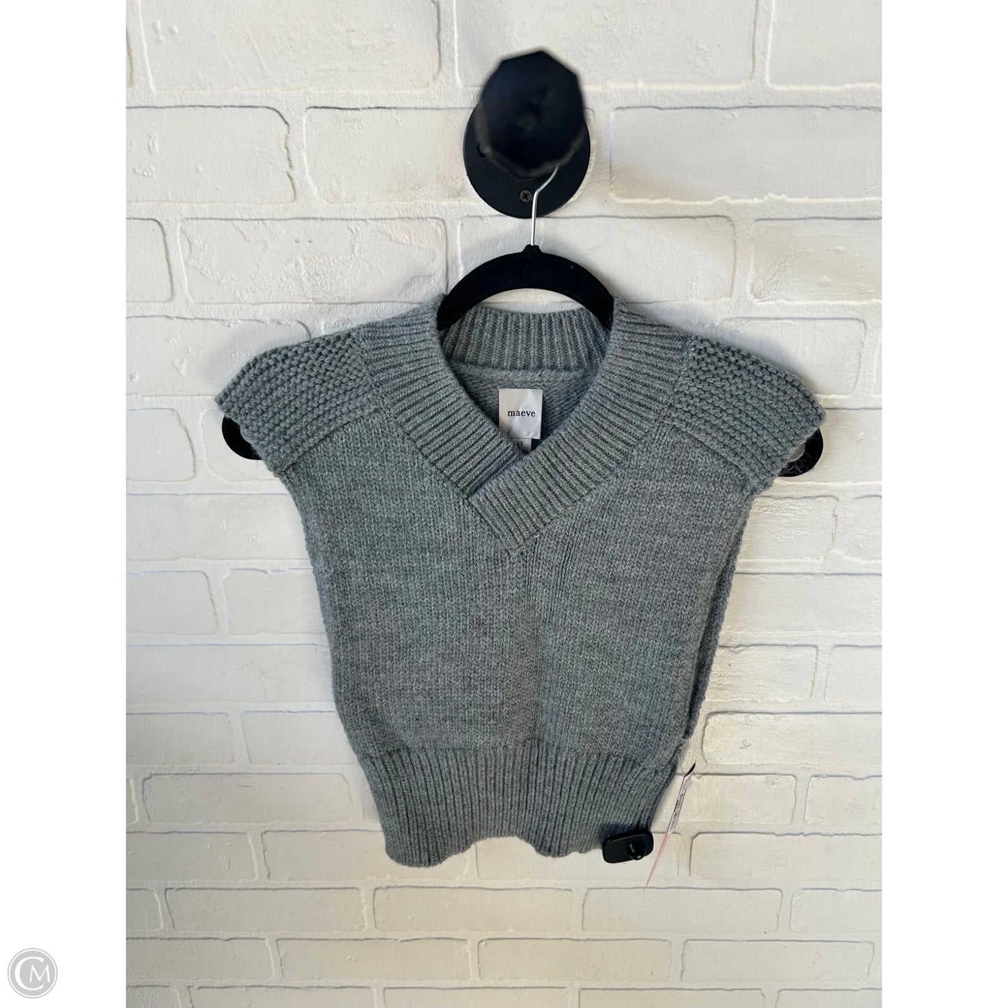 Vest Sweater By Maeve In Grey, Size: Xs