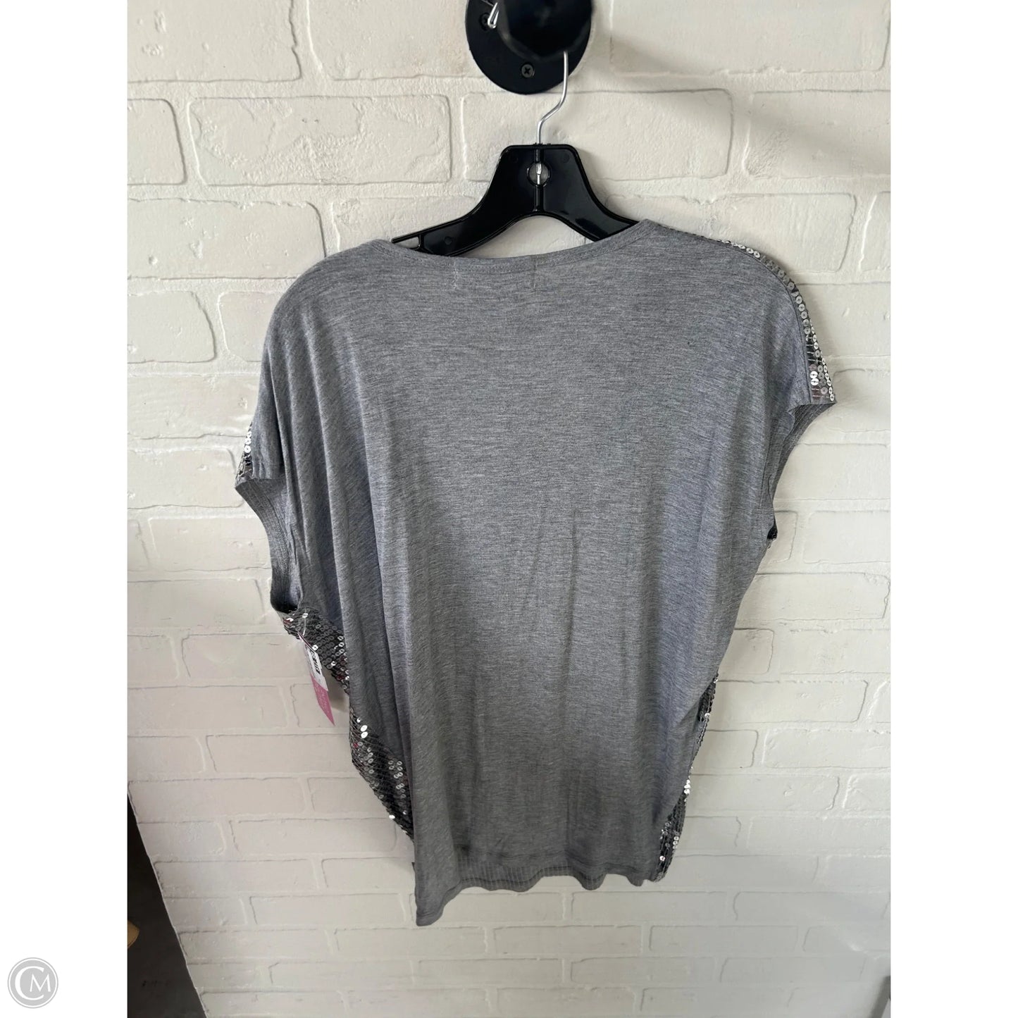 Top Short Sleeve By Michael By Michael Kors In Silver, Size: M