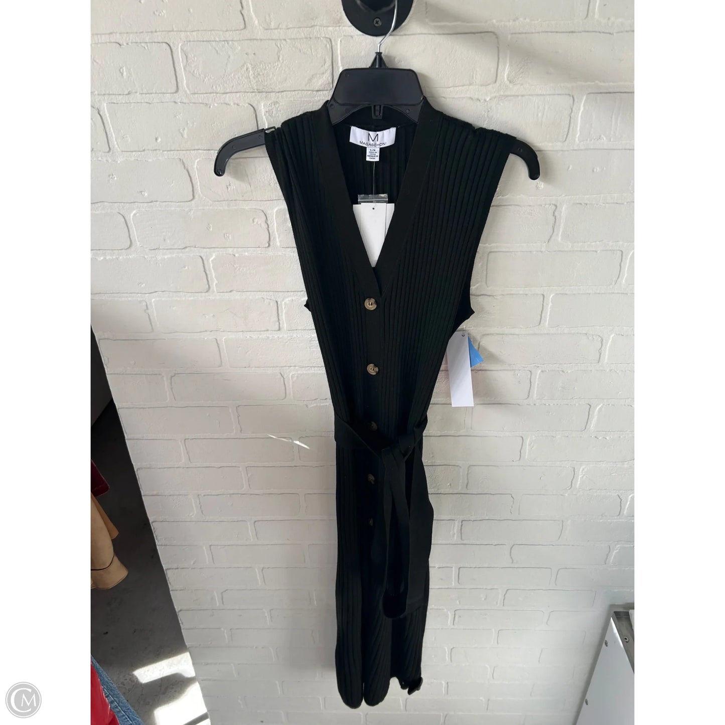 Dress Sweater By Magaschoni In Black, Size: L