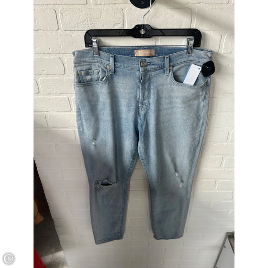 Jeans Straight By 7 For All Mankind In Blue Denim, Size: 12