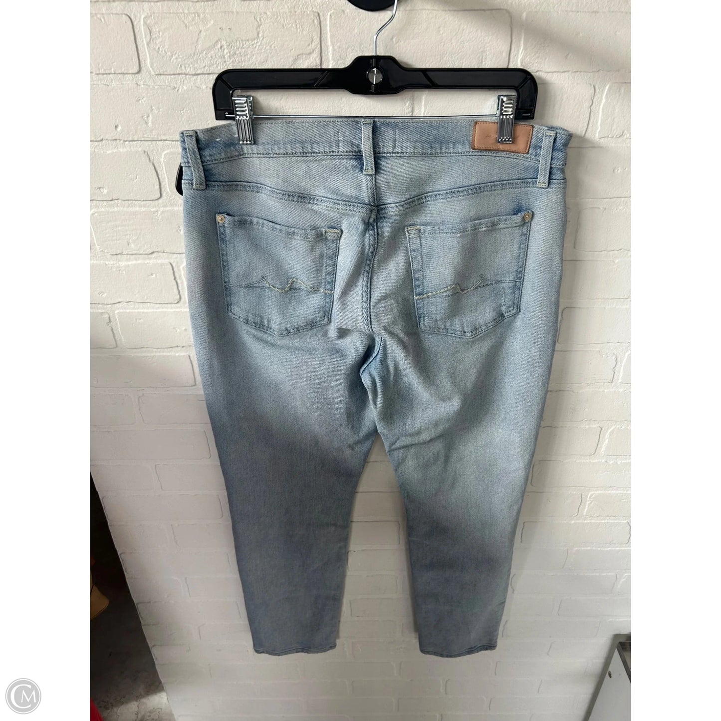 Jeans Straight By 7 For All Mankind In Blue Denim, Size: 12
