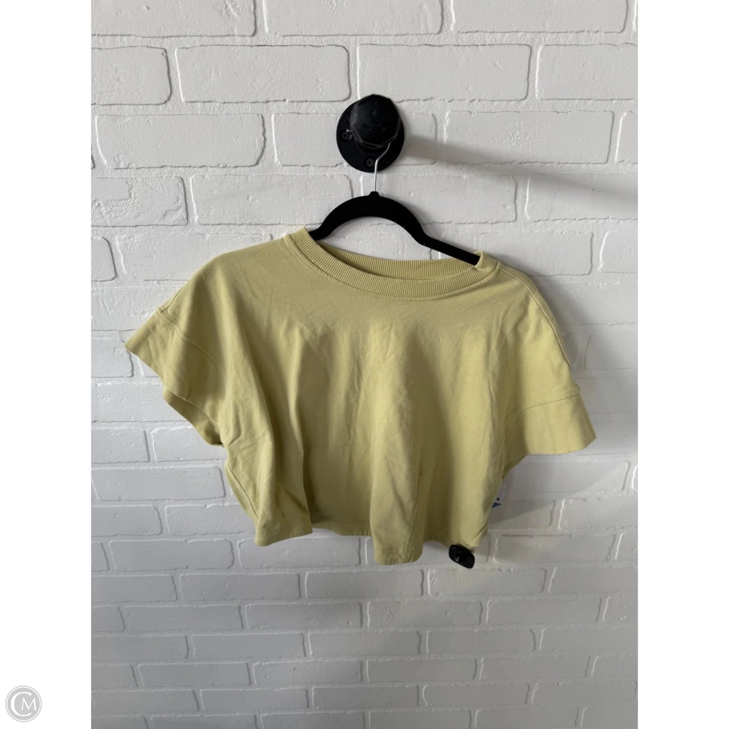 Athletic Top Short Sleeve By Lululemon In Yellow, Size: S