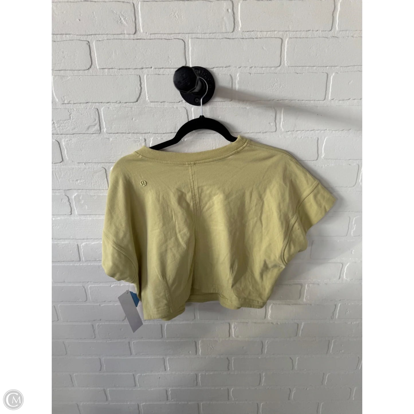 Athletic Top Short Sleeve By Lululemon In Yellow, Size: S