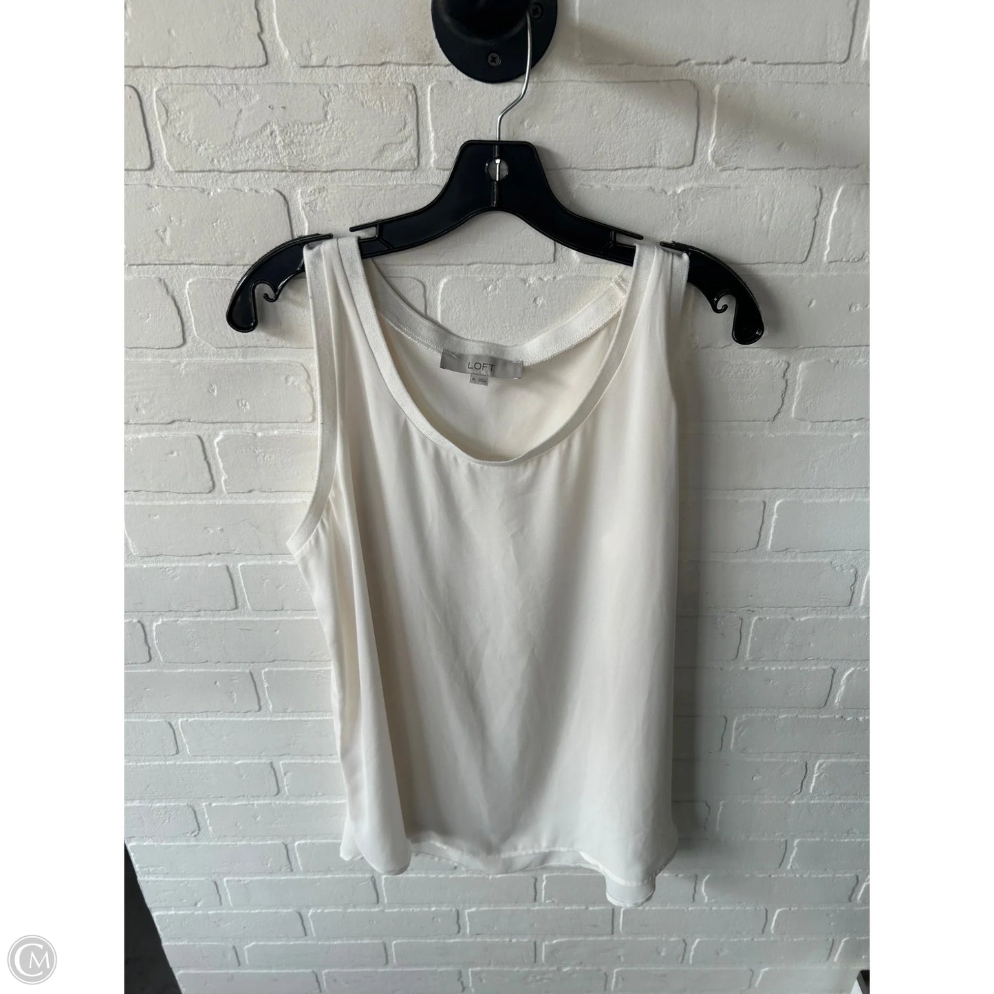 Top Sleeveless By Loft In Cream, Size: Xl