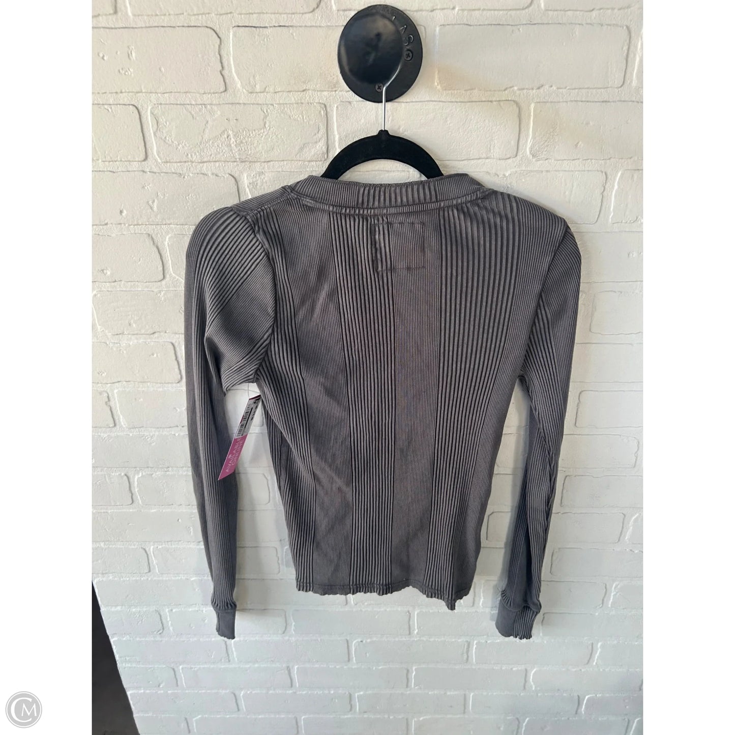 Top Long Sleeve By Aerie In Grey, Size: M