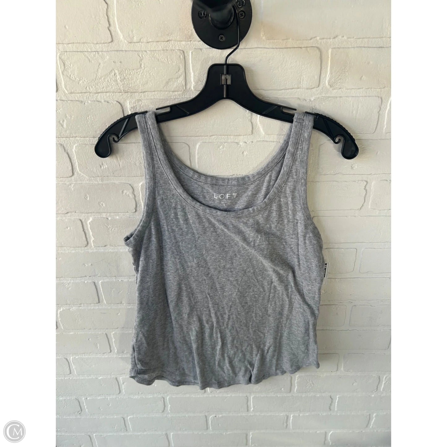 Top Sleeveless Basic By Loft In Grey, Size: L