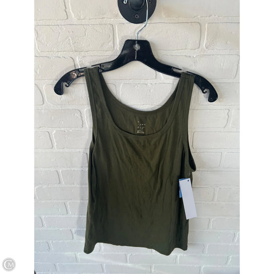 Top Sleeveless Basic By A New Day In Green, Size: L