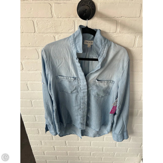 Top Long Sleeve By Cloth & Stone In Blue Denim, Size: M