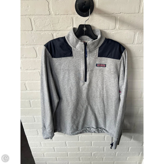 Sweatshirt Collar By Vineyard Vines In Grey, Size: M