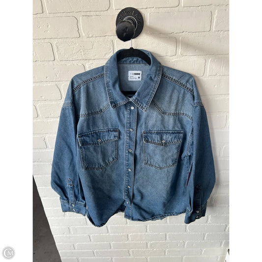 Jacket Denim By Ci Sono In Blue Denim, Size: M