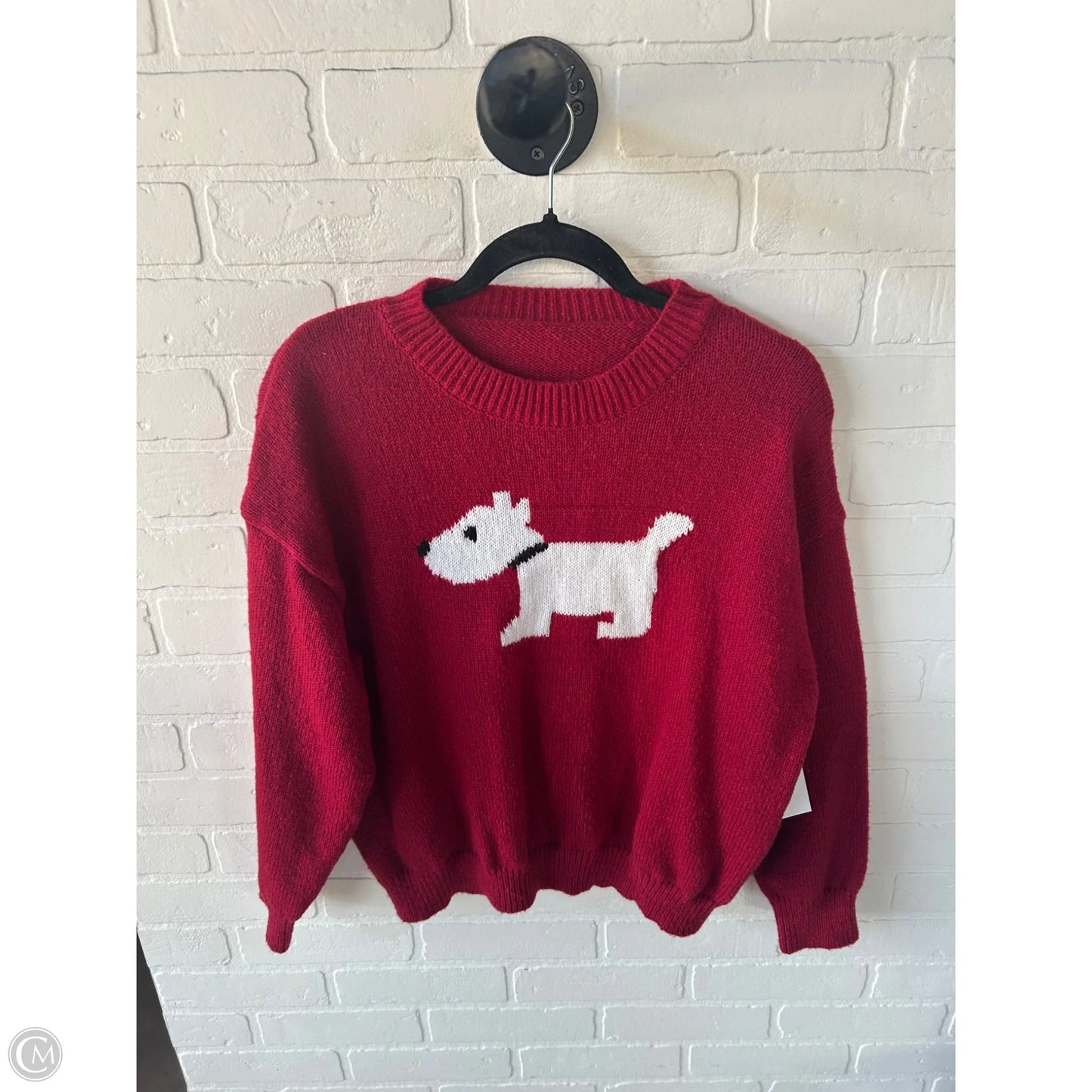 Sweater By Dazy In Red & White, Size: M