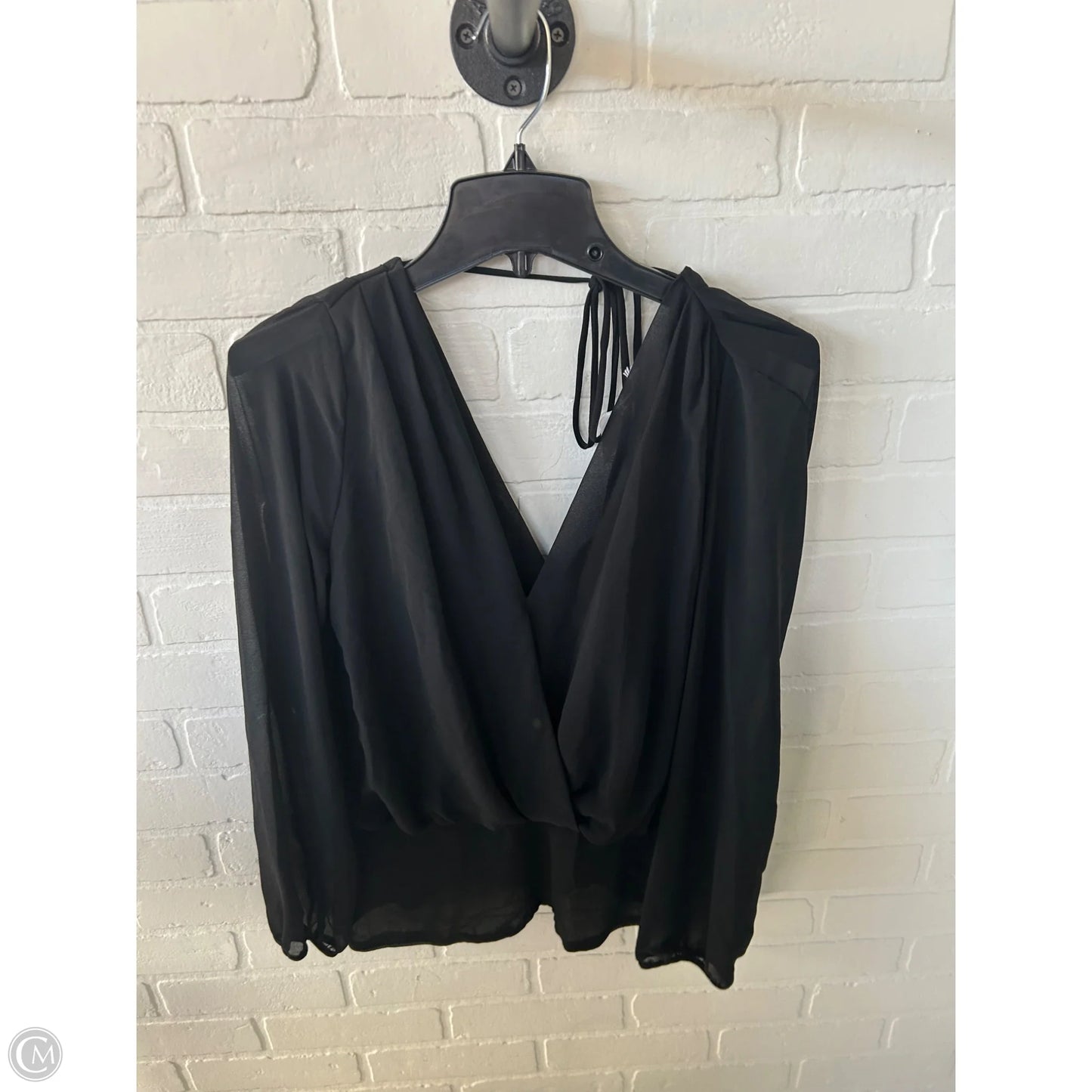 Top Long Sleeve By Naked Zebra In Black, Size: M