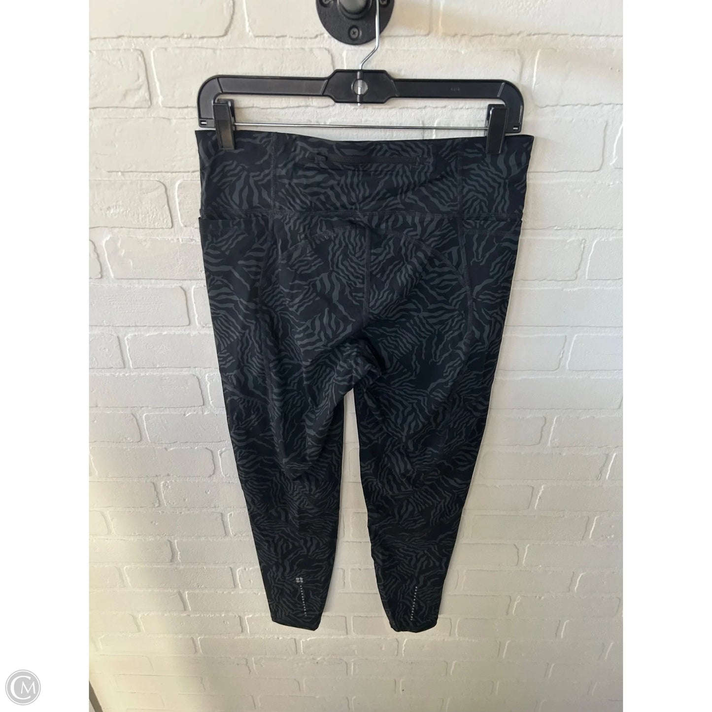 Athletic Leggings By Sweaty Betty In Black & Grey, Size: 12