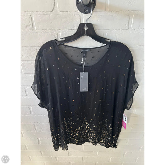 Top 2pc Short Sleeve By Eileen Fisher In Black, Size: S