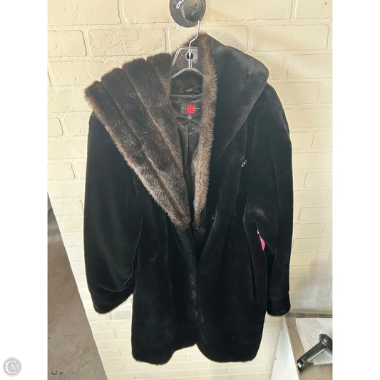 Coat Faux Fur & Sherpa By Gallery In Black, Size: 1x