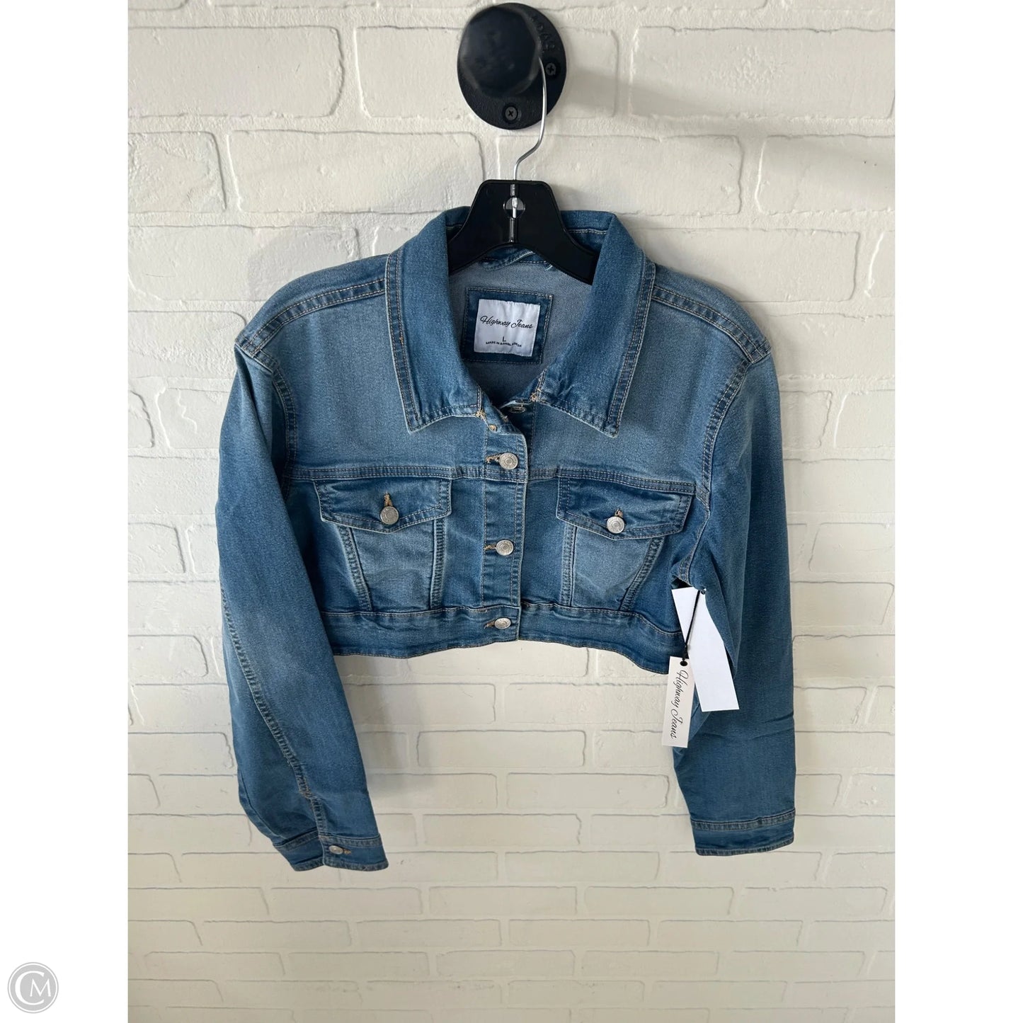 Jacket Denim By Highway In Blue Denim, Size: L