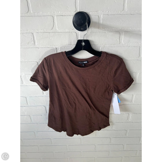 Top Short Sleeve Basic By Fashion Nova In Bronze, Size: Xs