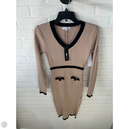 Dress Sweater By Fashion Nova In Black & Brown, Size: L
