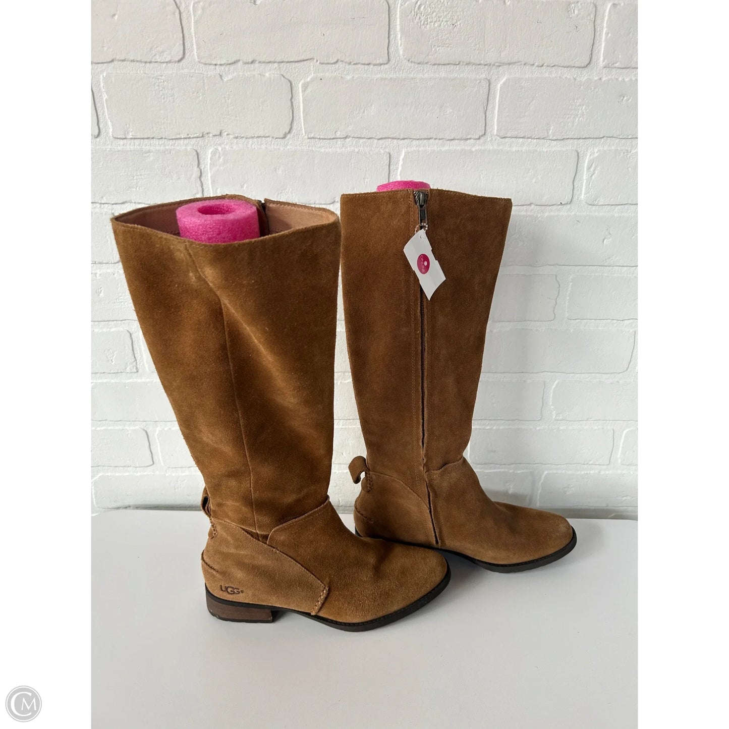 Boots Designer By Ugg In Brown, Size: 6.5