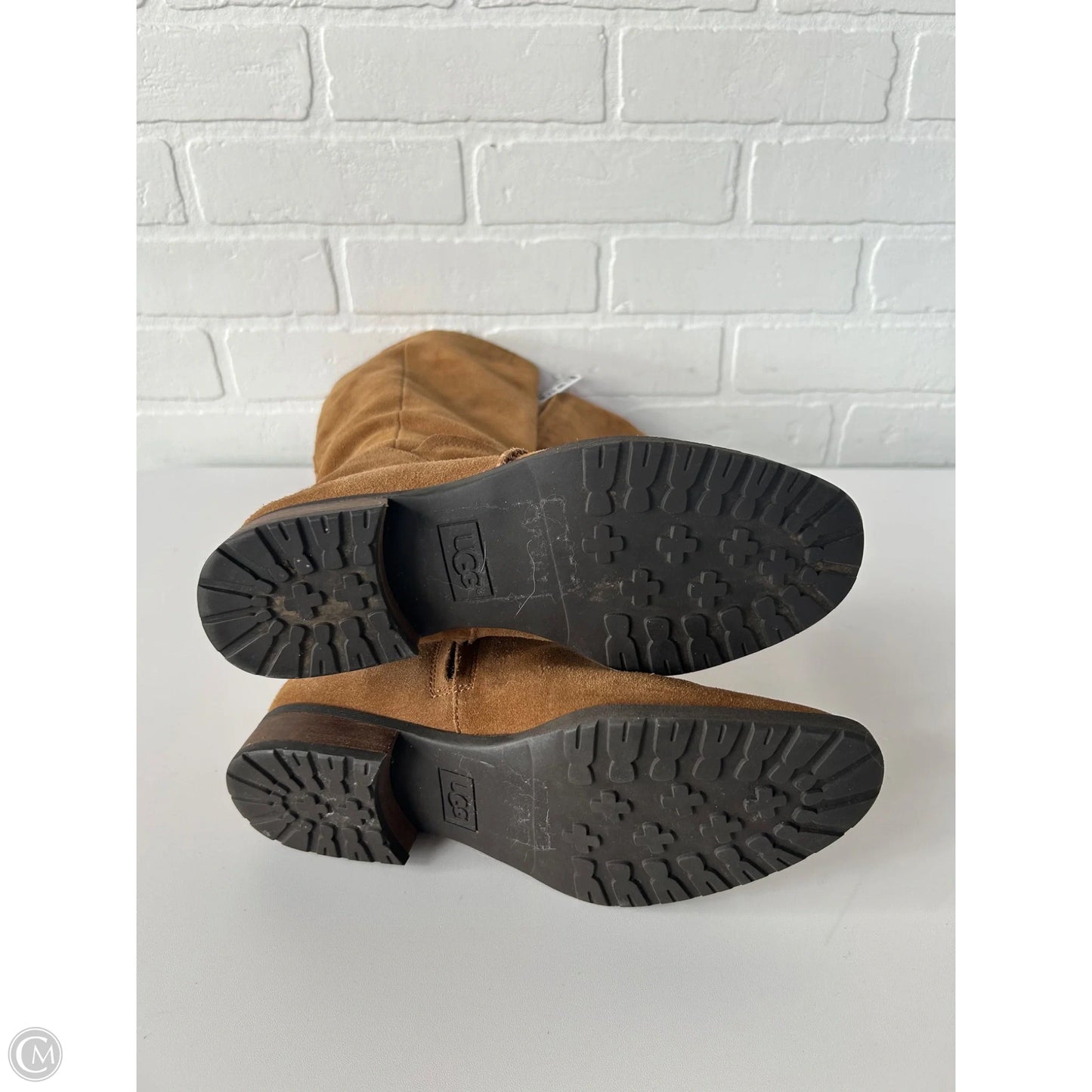 Boots Designer By Ugg In Brown, Size: 6.5