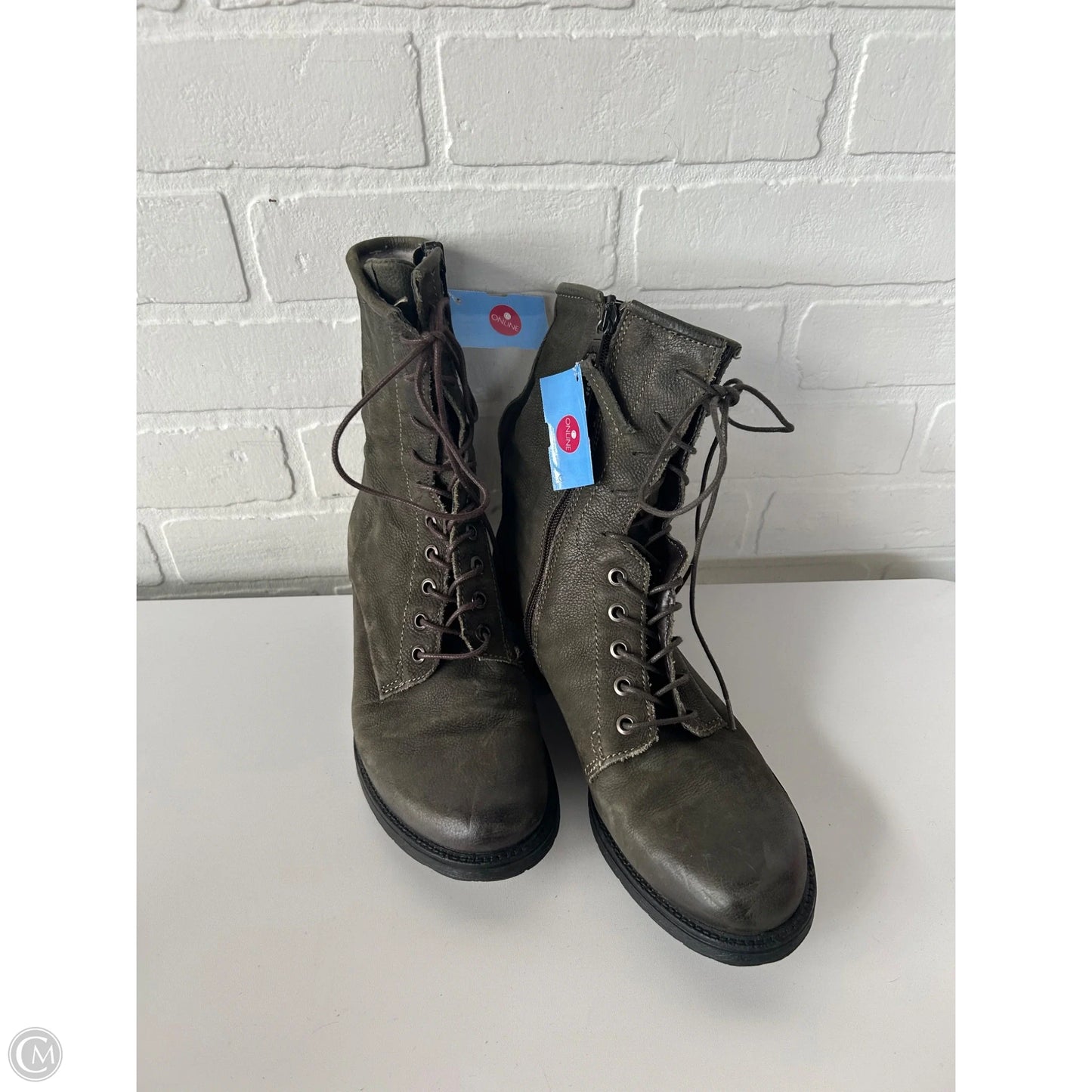 Boots Mid-calf Heels By Miz Mooz In Green, Size: 8.5