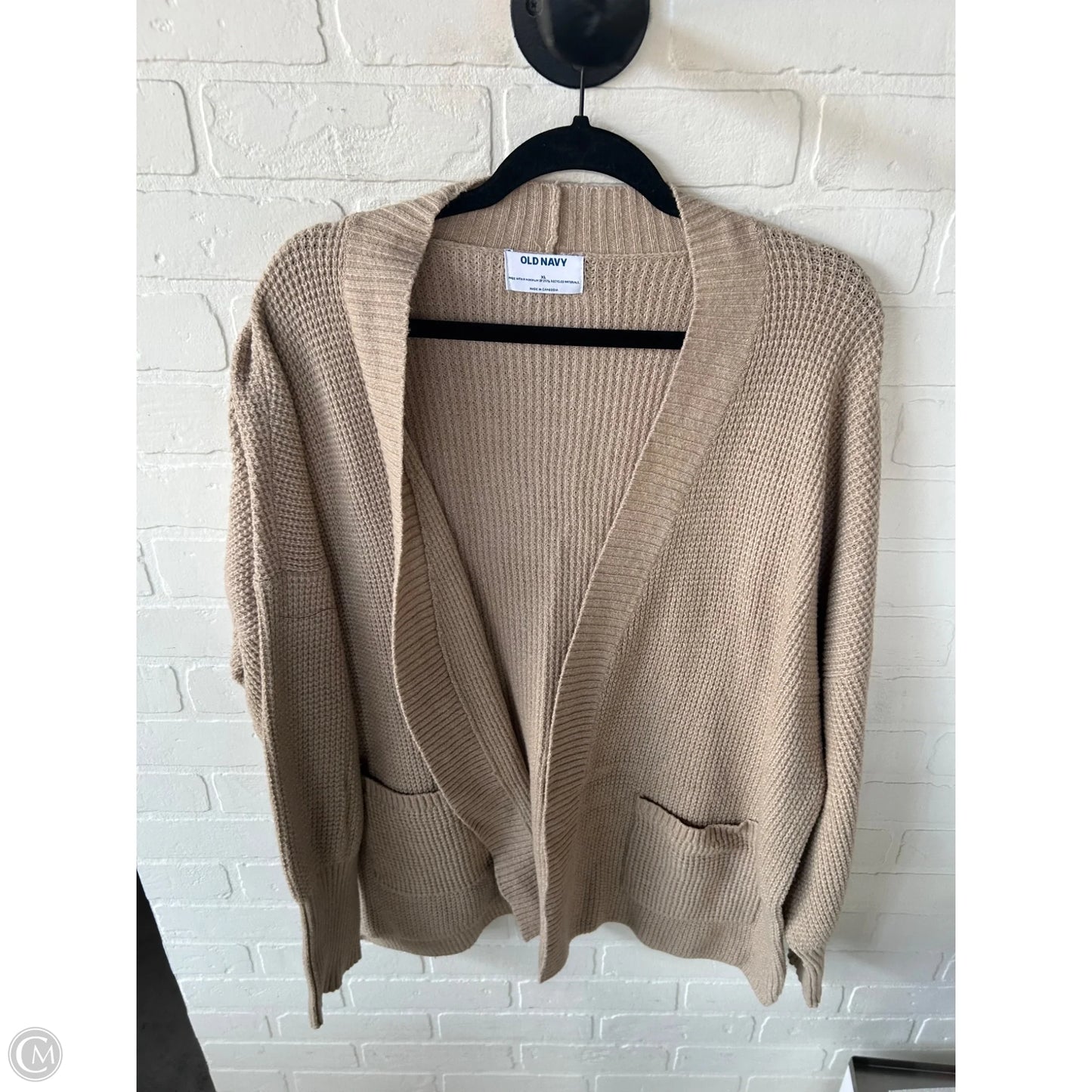 Sweater Cardigan By Old Navy In Tan, Size: Xl