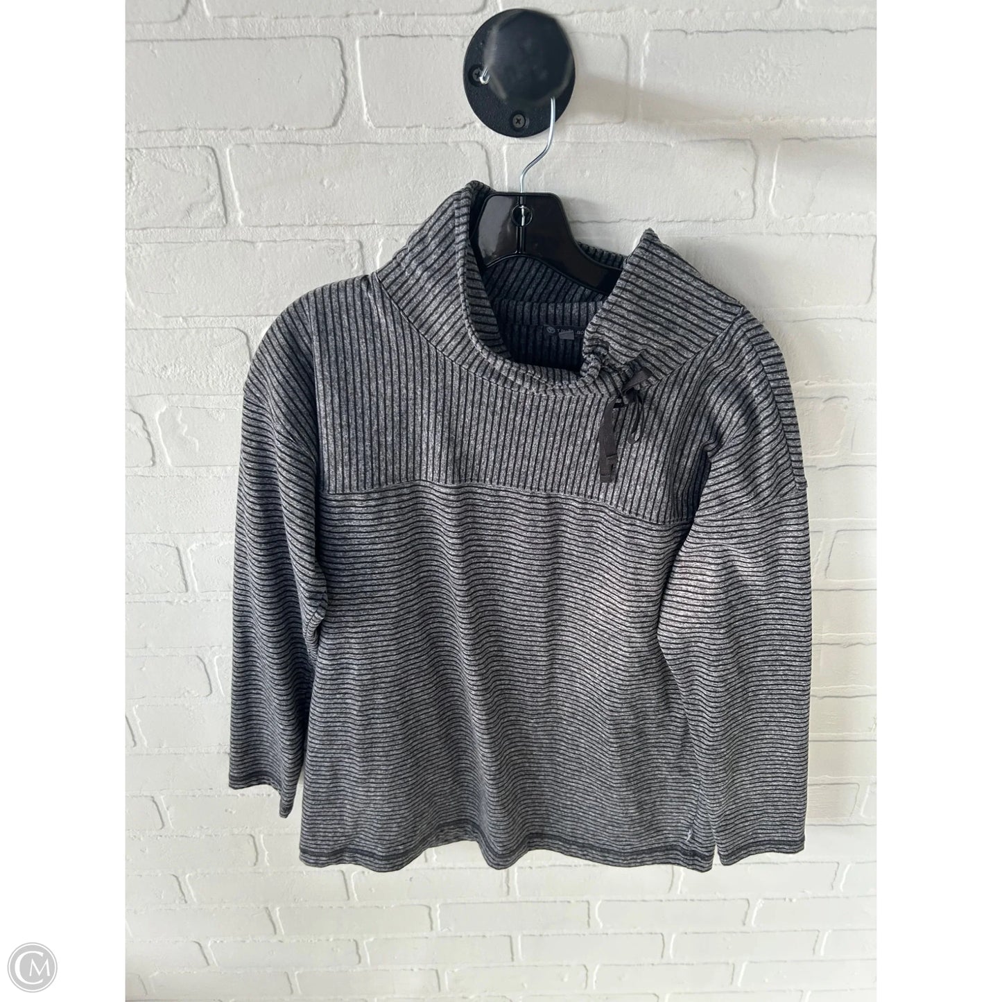 Top Long Sleeve By Talbots In Black & Grey, Size: S