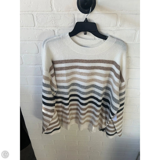 Sweater By Ann Taylor In Cream & Grey, Size: Xl
