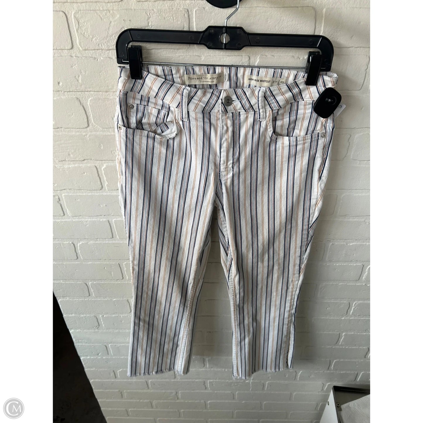 Jeans Boot Cut By Pilcro In Blue & White, Size: 8