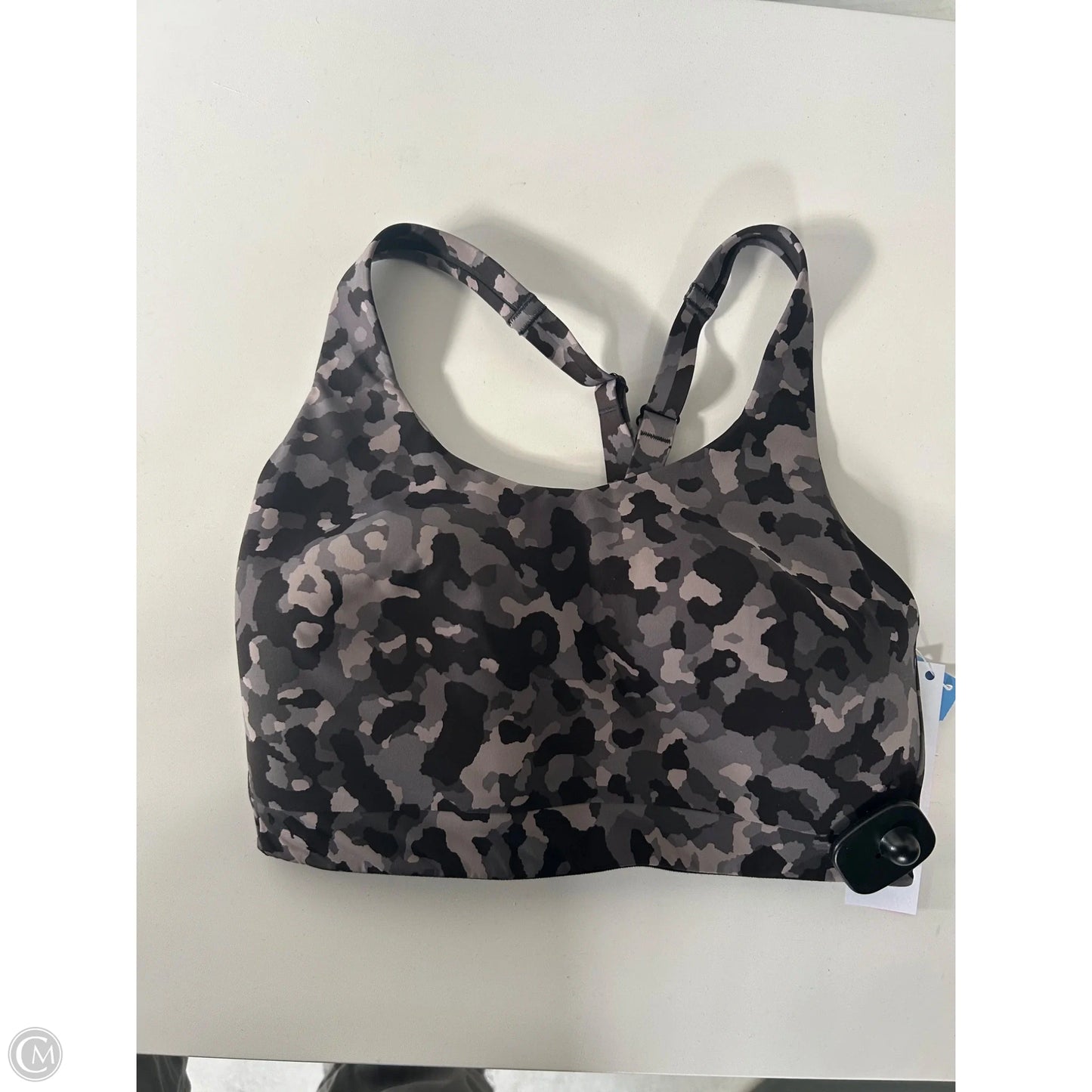 Athletic Bra By Athleta In Black & Grey, Size: M