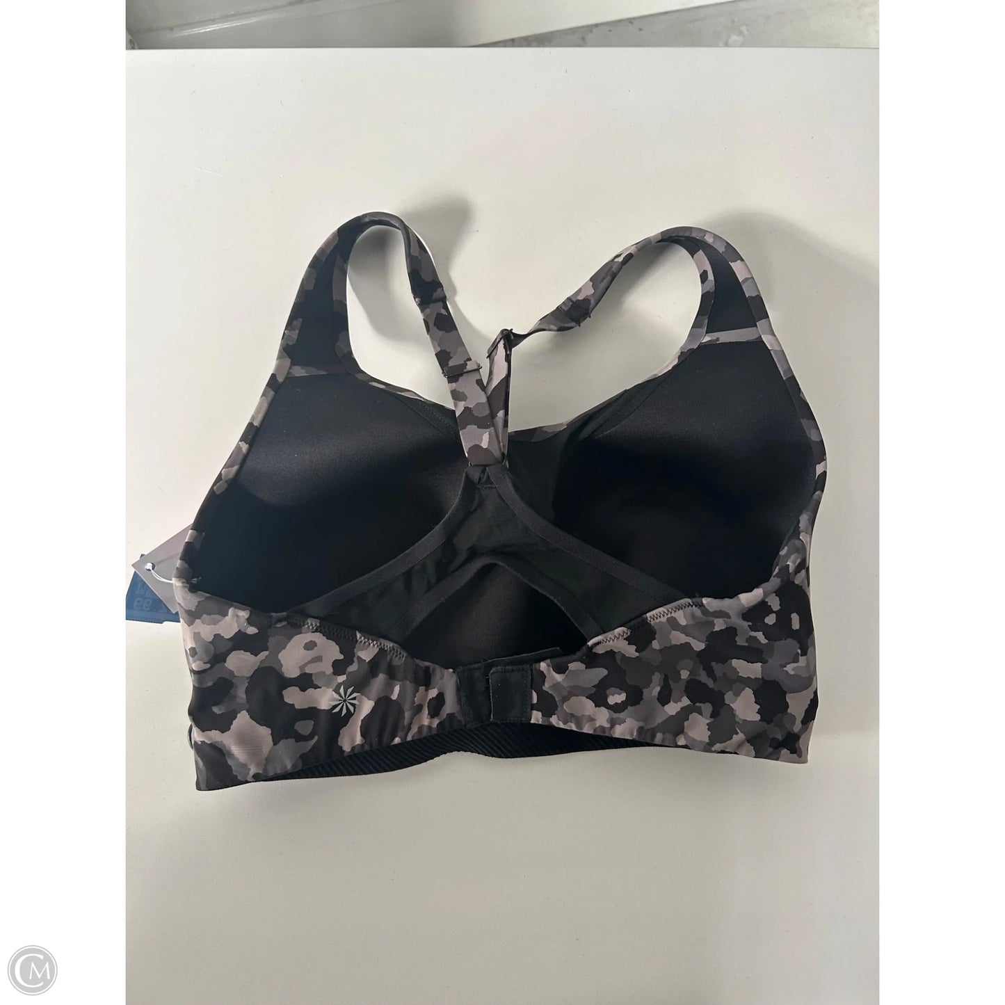Athletic Bra By Athleta In Black & Grey, Size: M